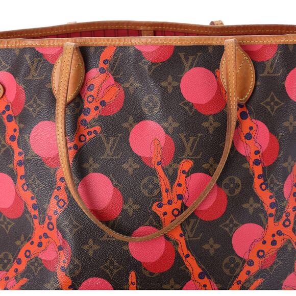 Louis Vuitton Monogram La Mage Neverfull MM Tote Bag M41603 LV Brown Red Pink - Picture 5 of 10